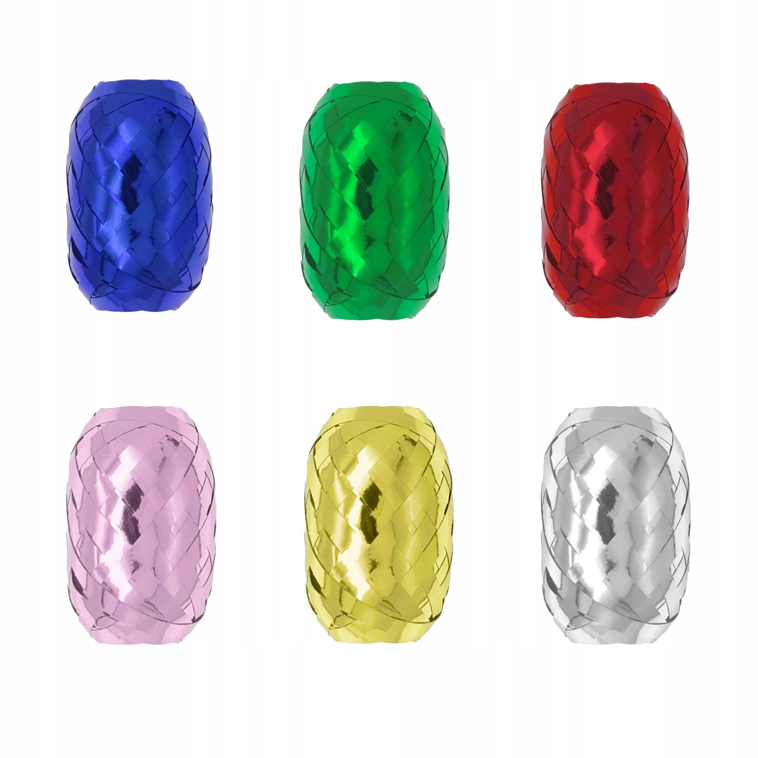 

6x Wstążka Do Balonów Pakowania Metaliczna MIX Kol