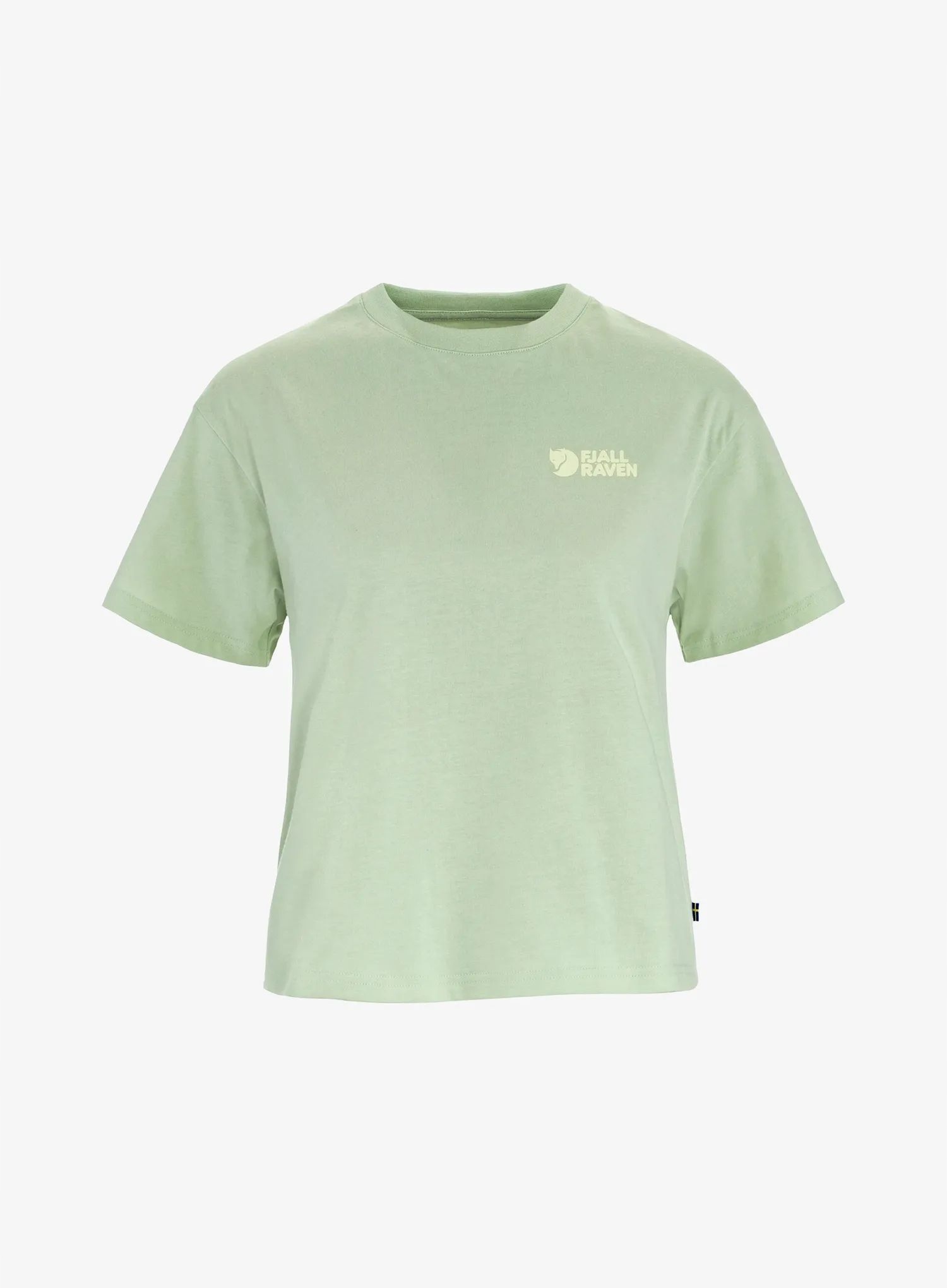 Koszulka z nadrukiem damska Fjallraven Archive Logo T-shirt soft jade Xs