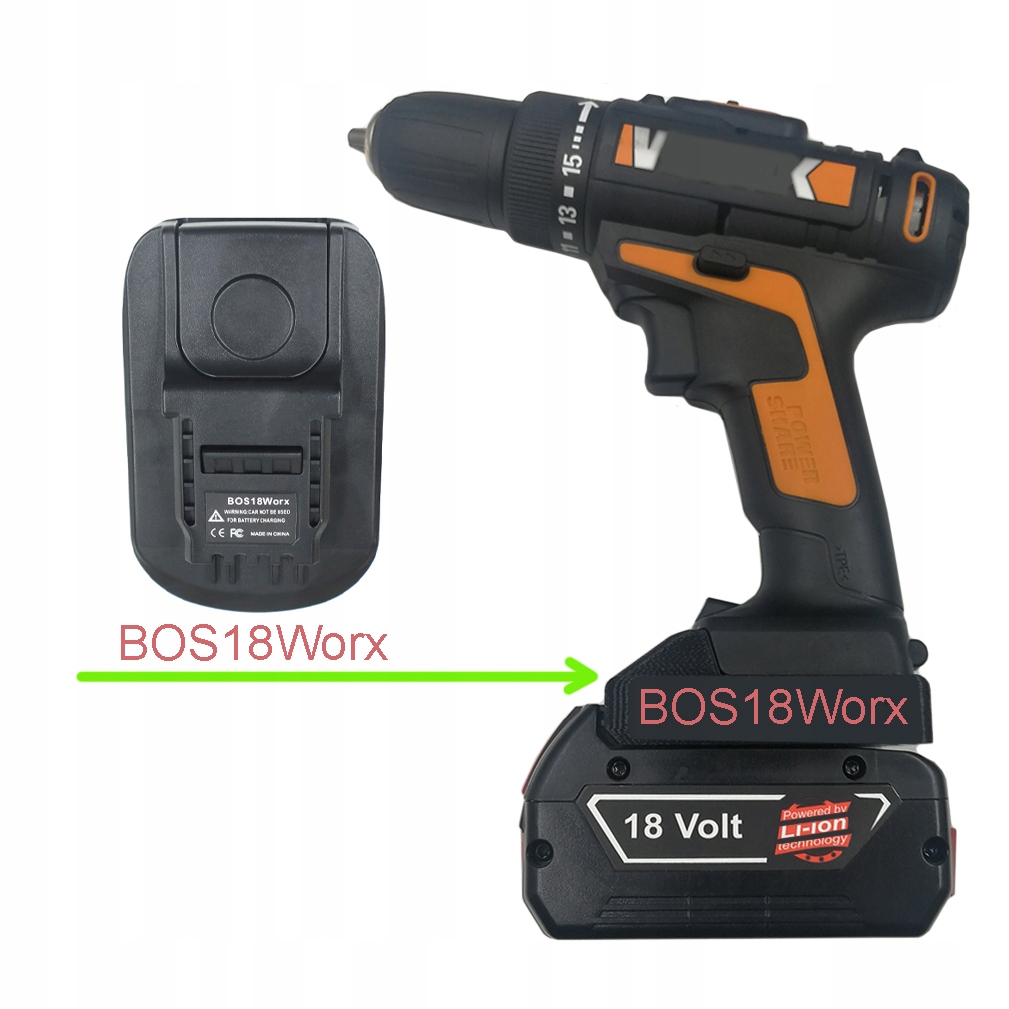 

Adapter akumulatora Bosch 18v do Worx 20V