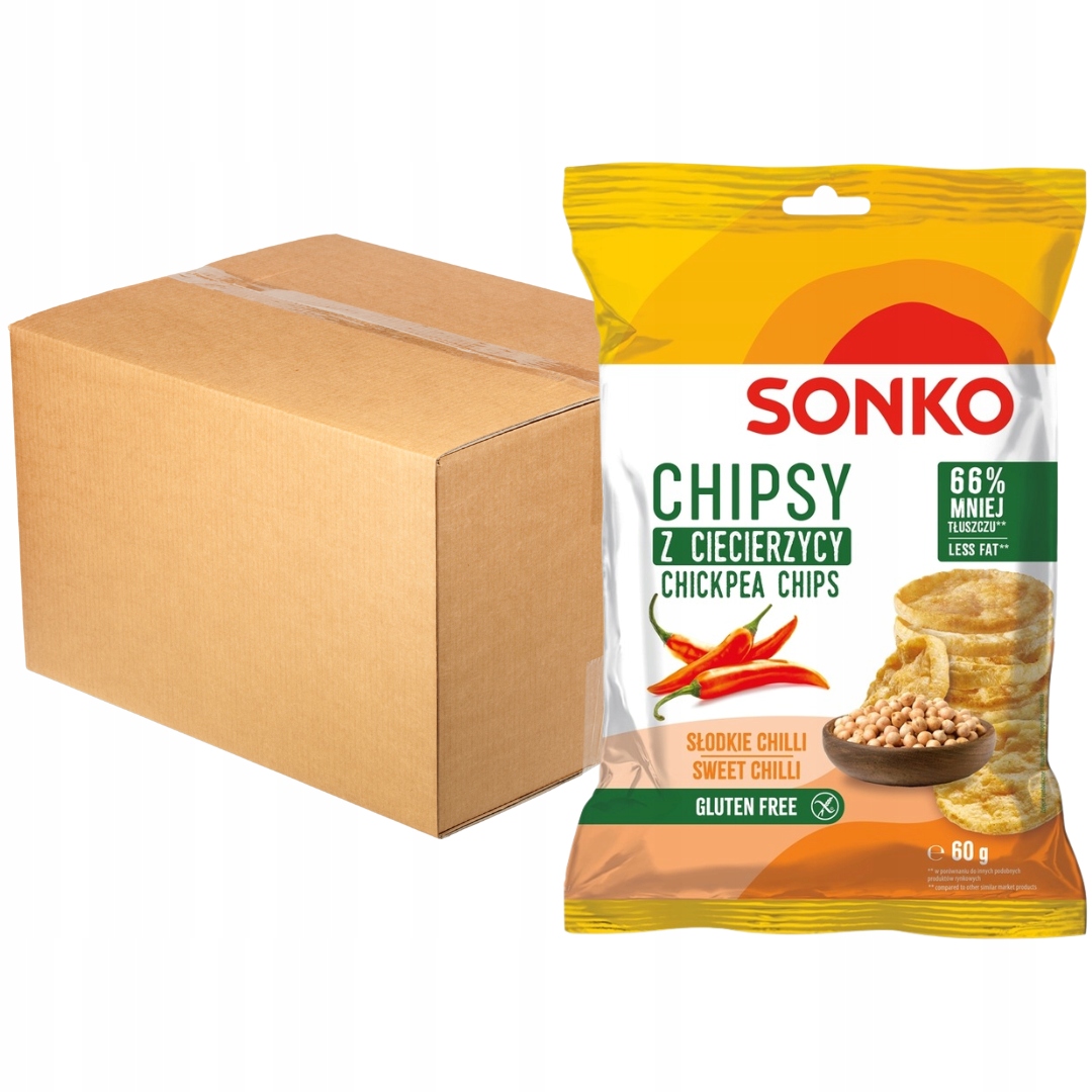 Levně Sonko Chipsy ze sladké chilli papričky 60g x 20 kusů