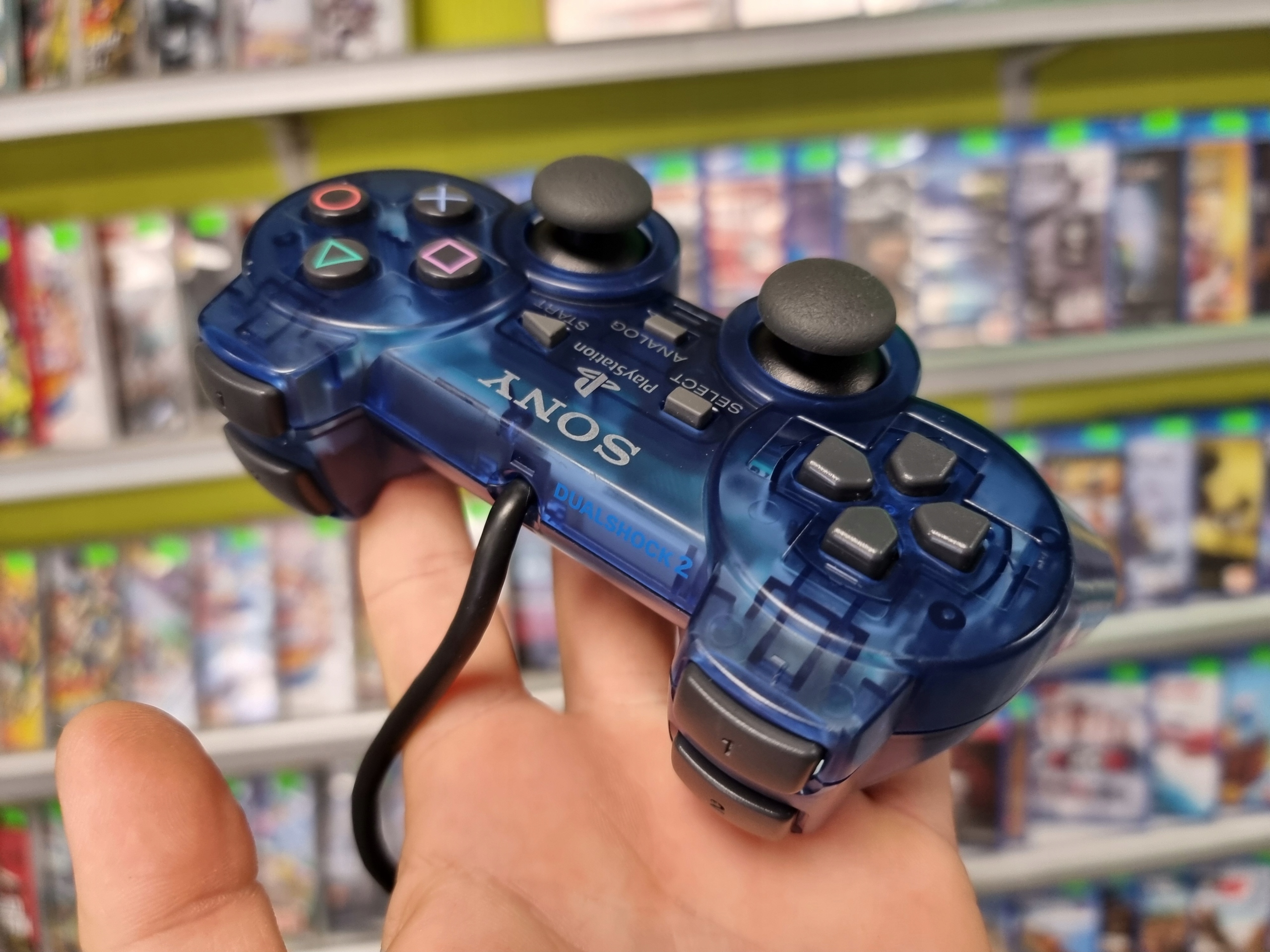 ORYGINALNY PAD SONY PS2 DUALSHOCK 2 CLEAR BLUE TRANSPARENT PRZEZROCZYSTY Marka sony