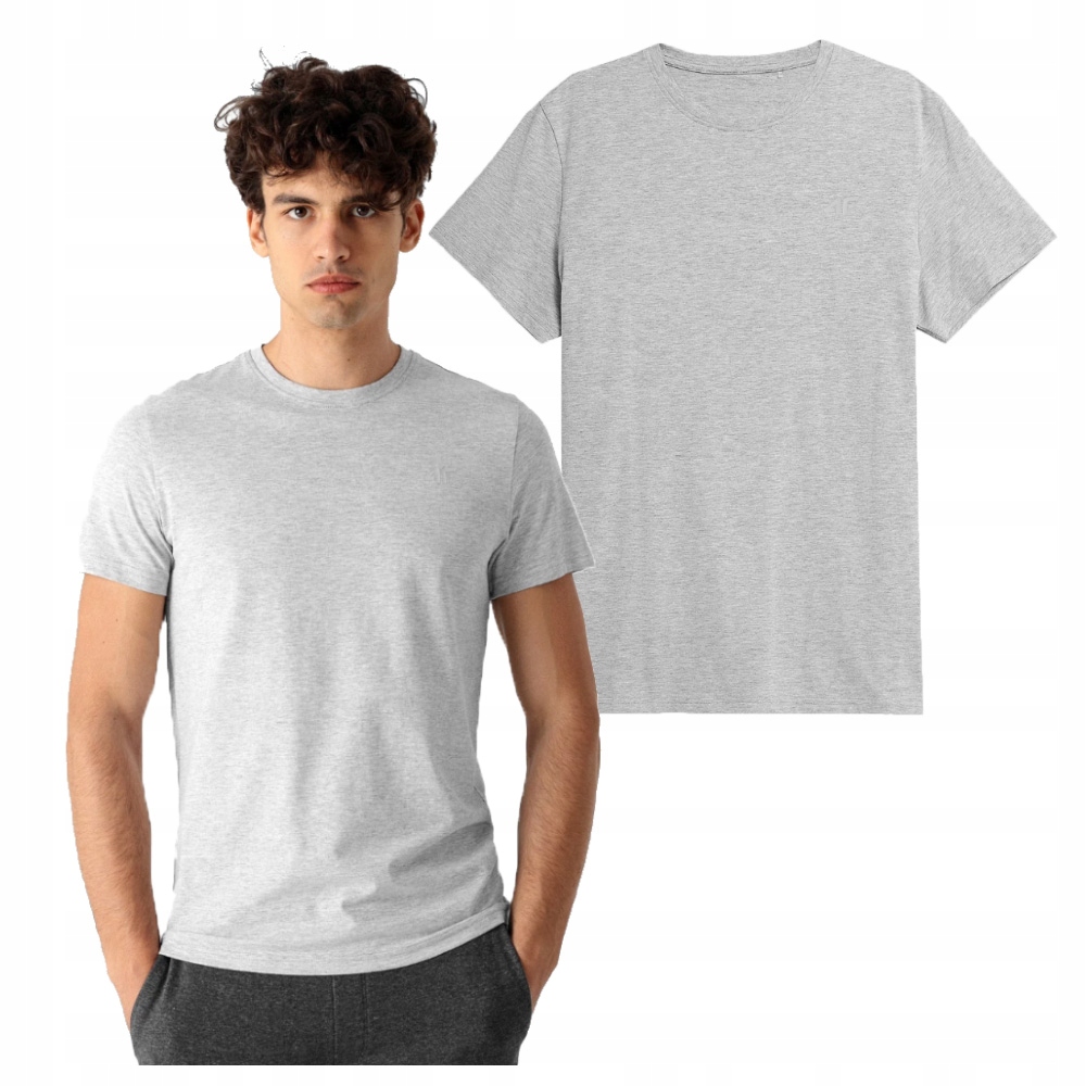 

4F T-shirt Koszulka Męska TTSHM536 Szara L