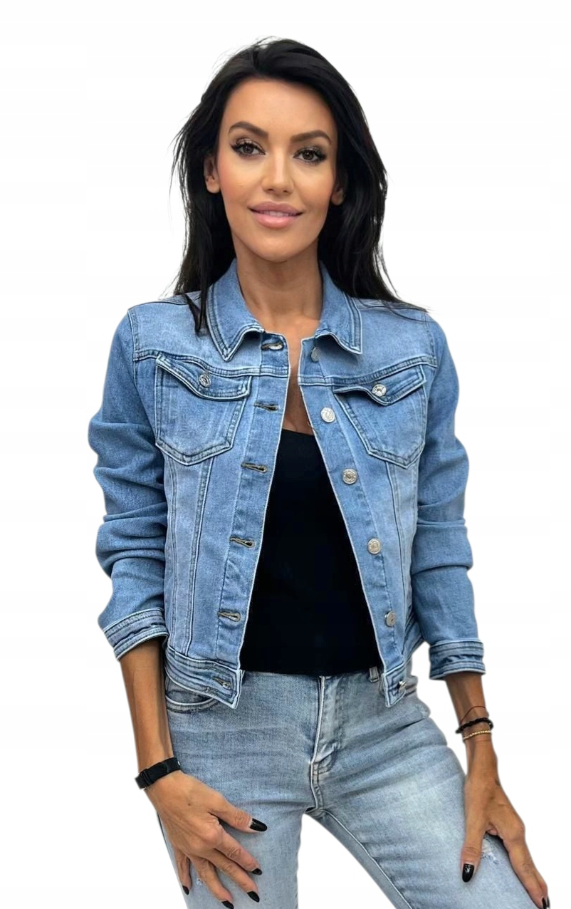 Klasická Módní Džínová Bunda Katana Světle Modrá vel L 40