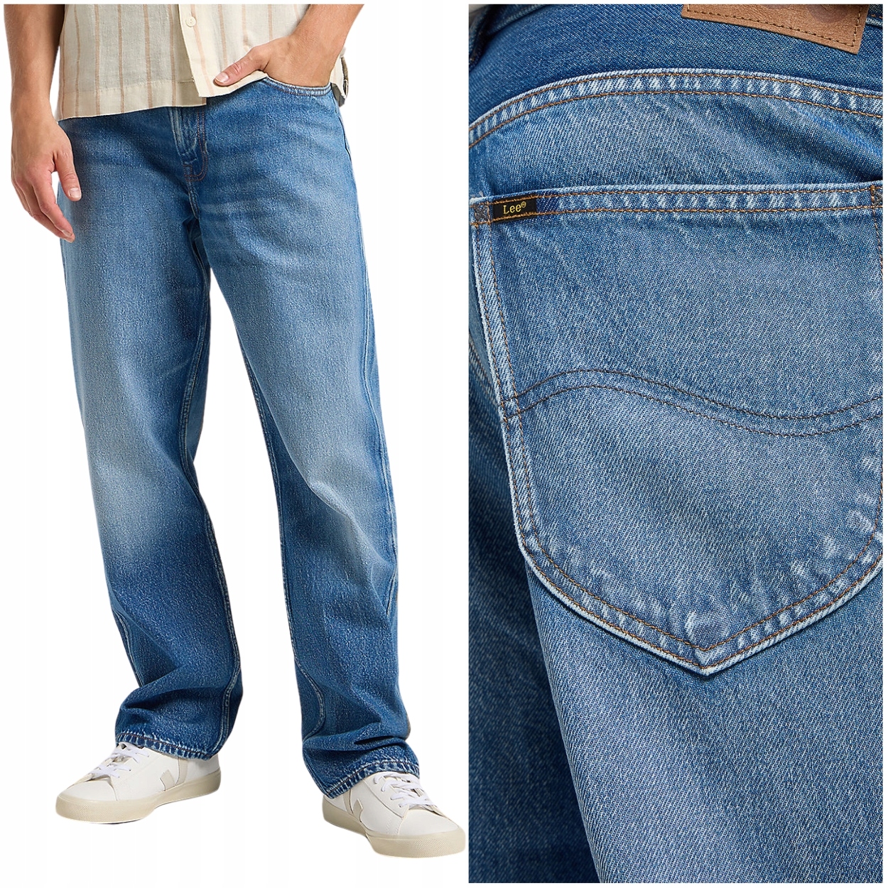 Lee Asher Loose Straight velmi volné džínové kalhoty bez streče W32 L32