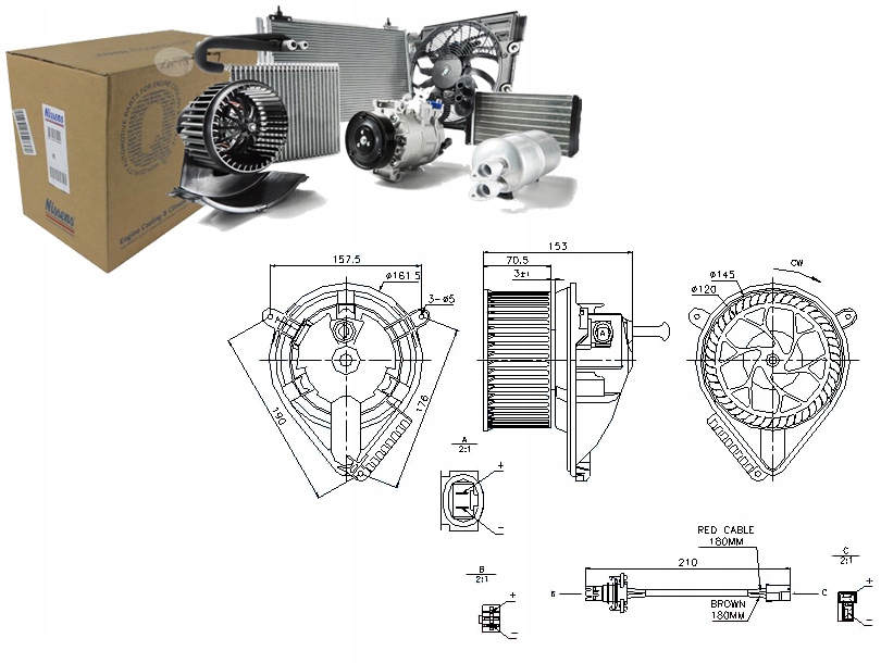 Ventilátor Ventilátoru Nissens 8352285 5103806AA 1830