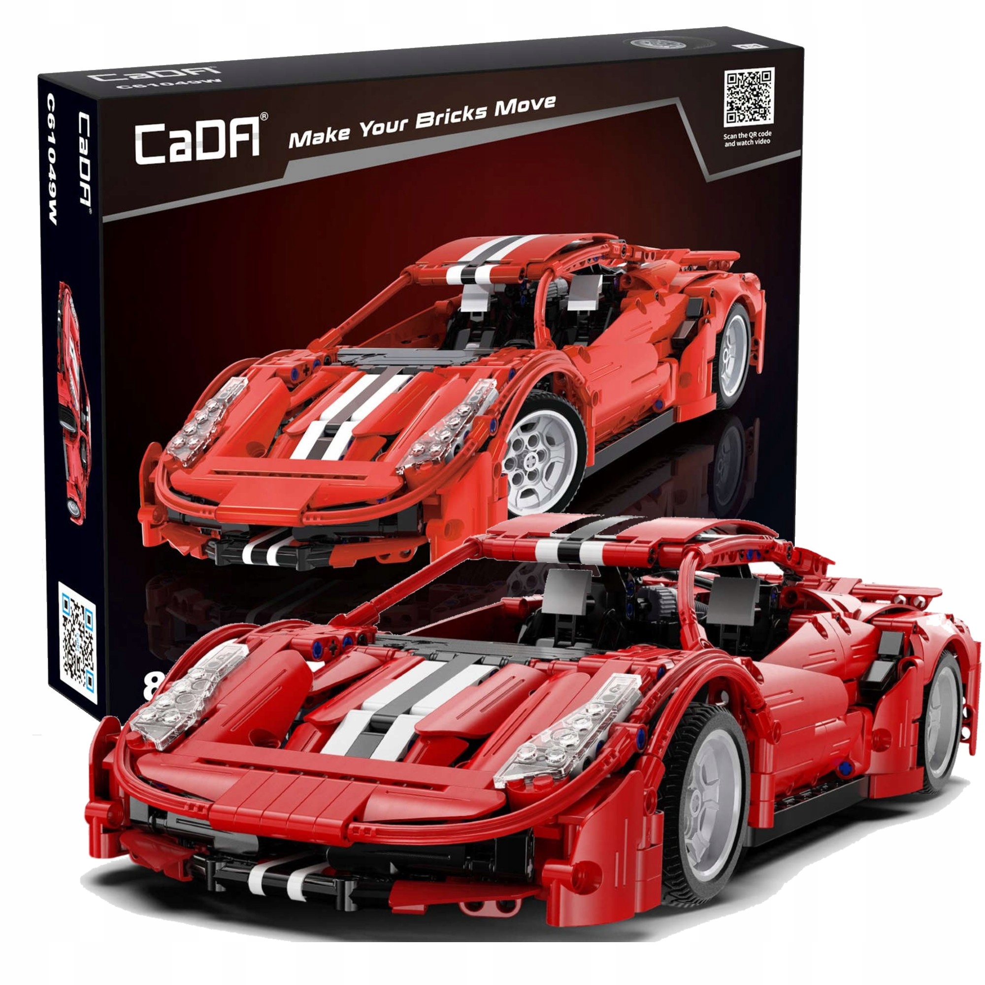 

Klocki Ferrari Czerwone Auto Sportowe 1126 El.
