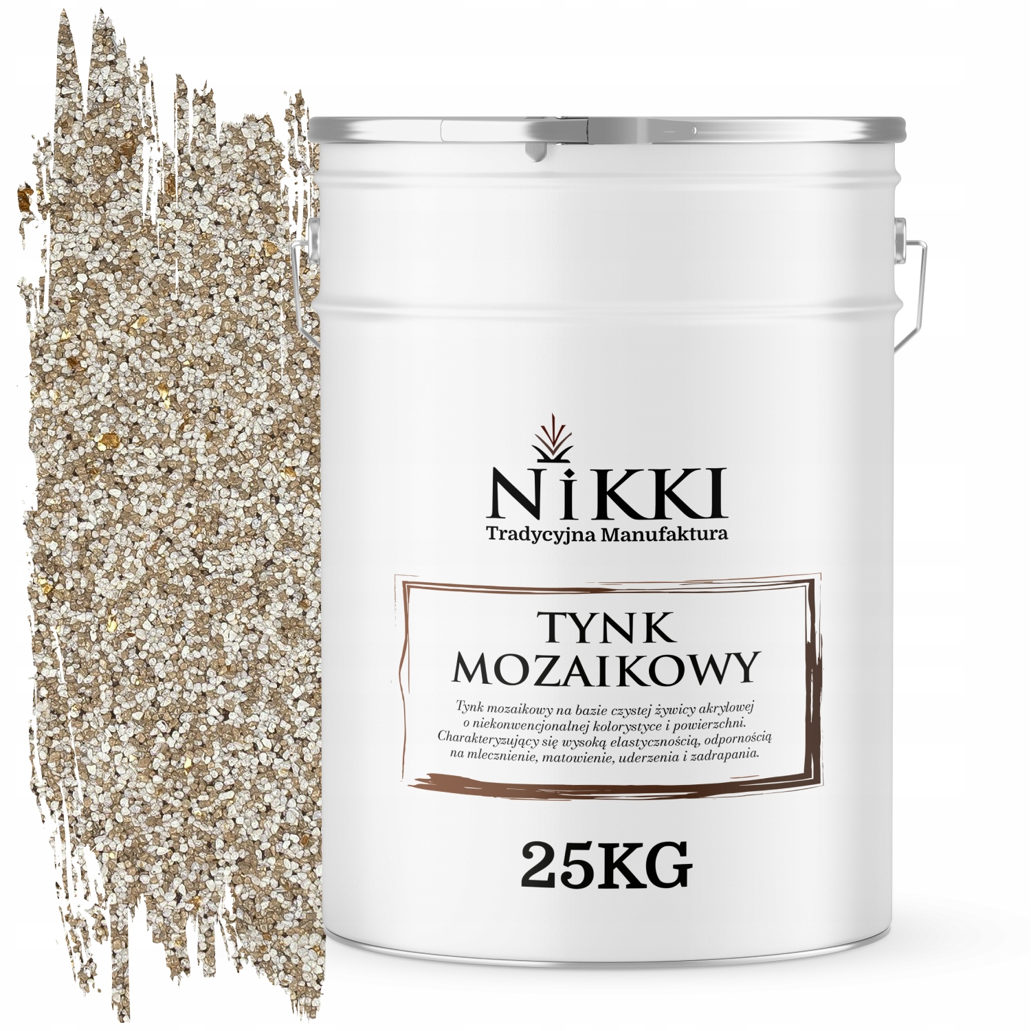 Mozaiková Omietka Živicová 25 Kg Vonkajšia Béžová So Zlatou Sľudou M64