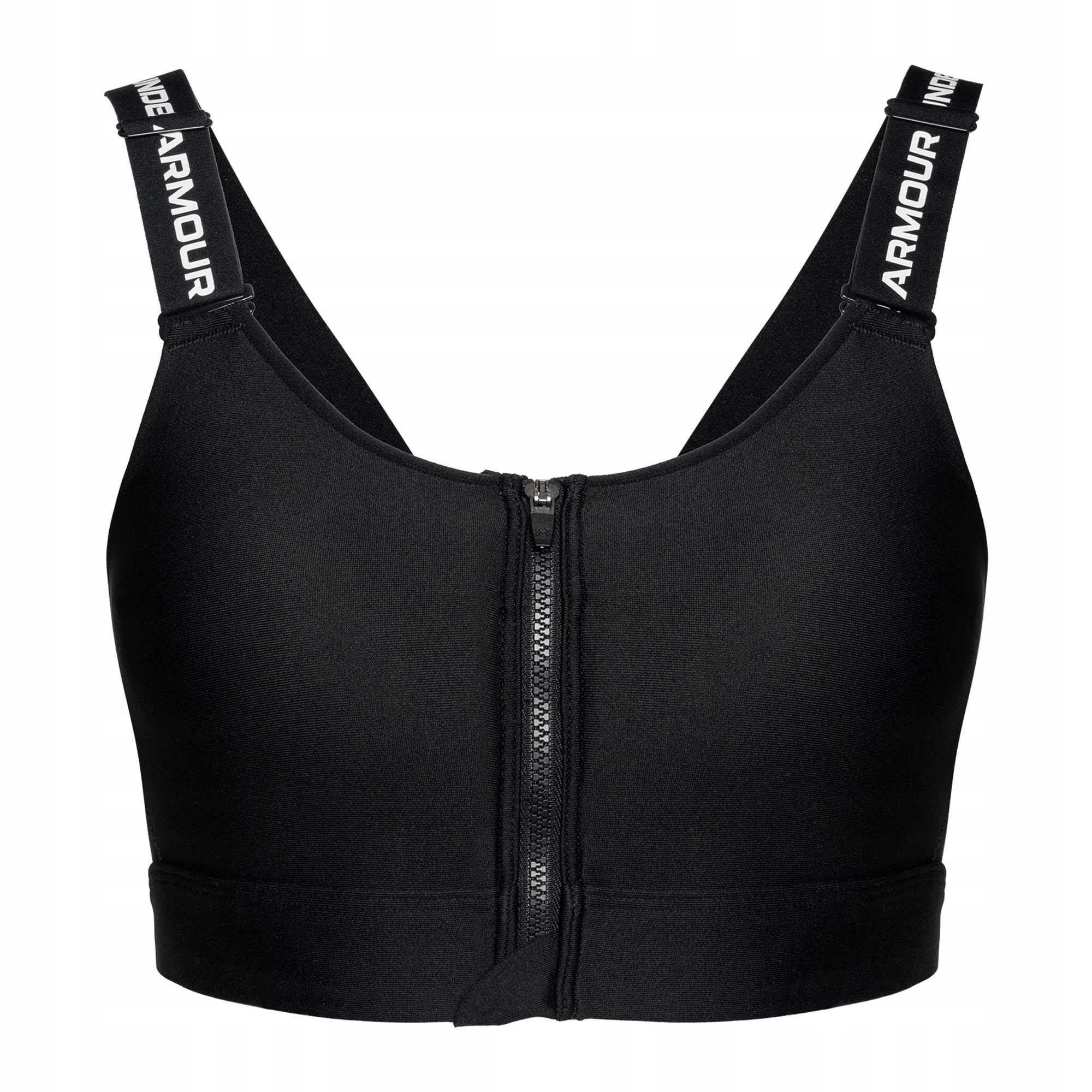 Biustonosz fitness Under Armour Infinity High Zip 2.0 black/white Xl (D-Dd)