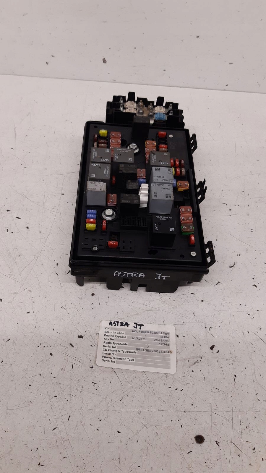 Module fusibles Opel Astra J 1,7 CDTI