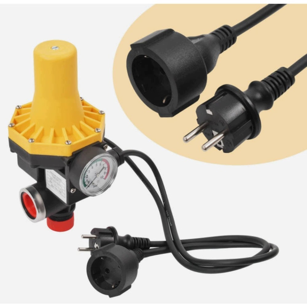 Automatický Tlakový Spínač Pro Zahradní Čerpadlo Manometr Regulátor 10 Bar