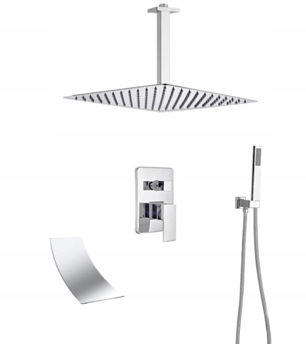 Podomietková Sprchová Súprava Vodopád Chrómová Dažďovka 30 cm