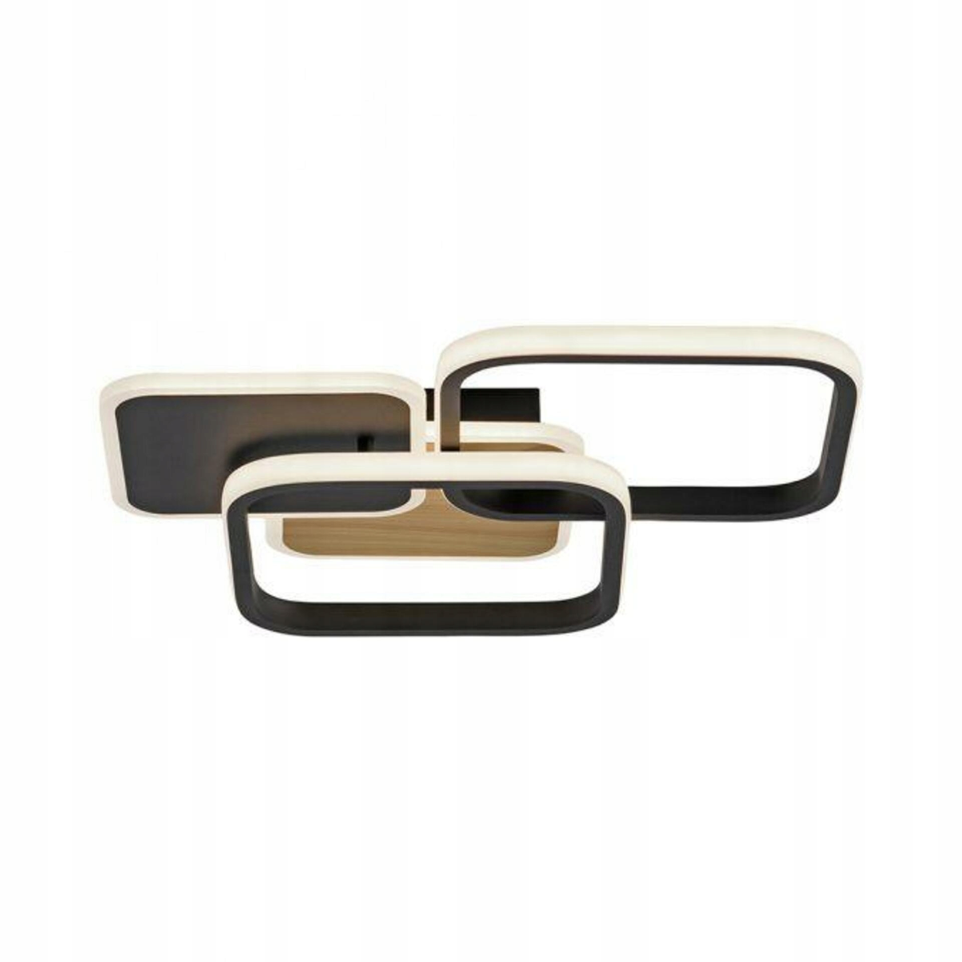 Led stropné svietidlo Just Light, čierne/drevo, hranaté, 41W, 3000K, moderný