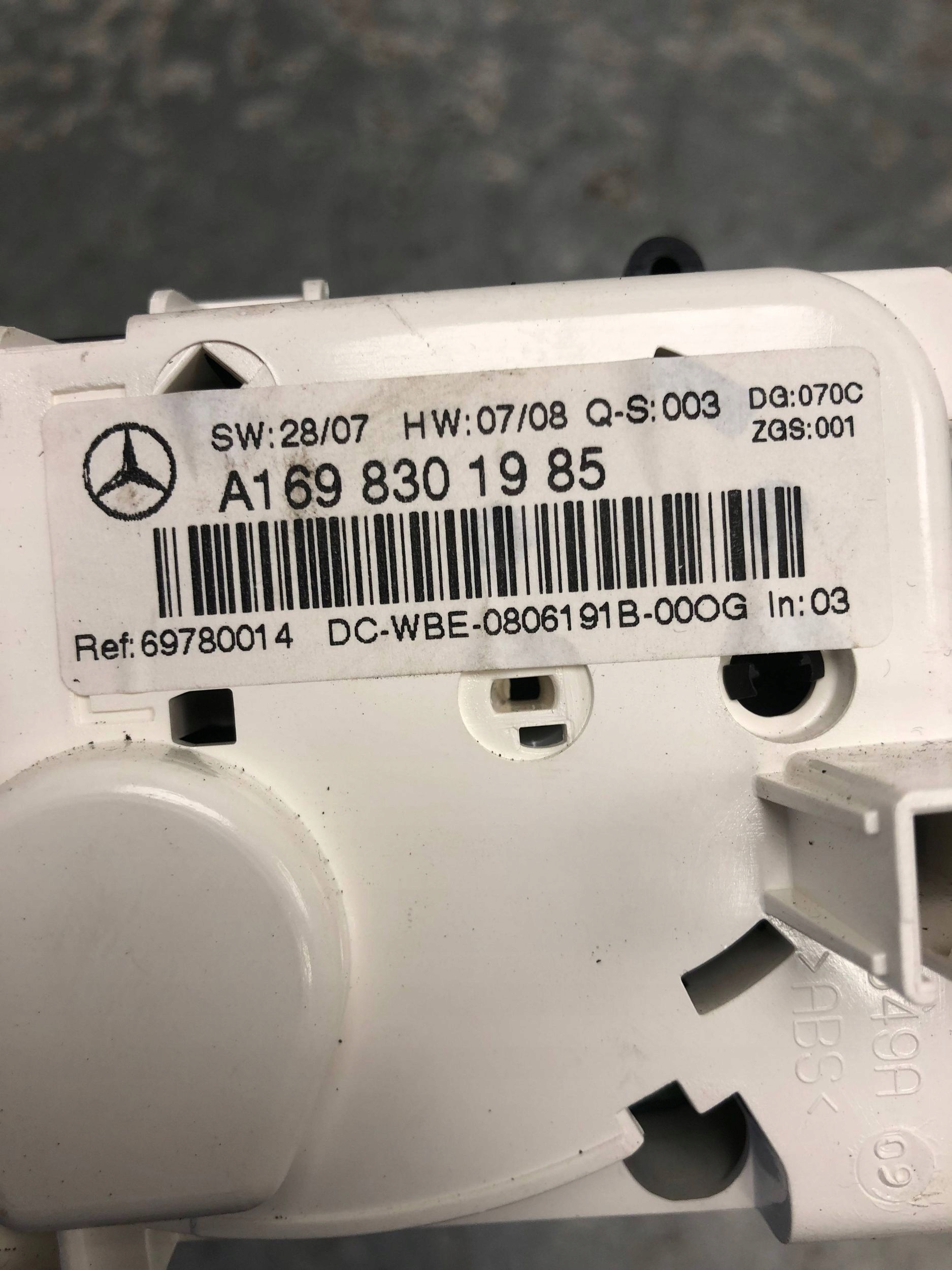 Unite commande clima MERCEDES W169 LIFT A1698301985