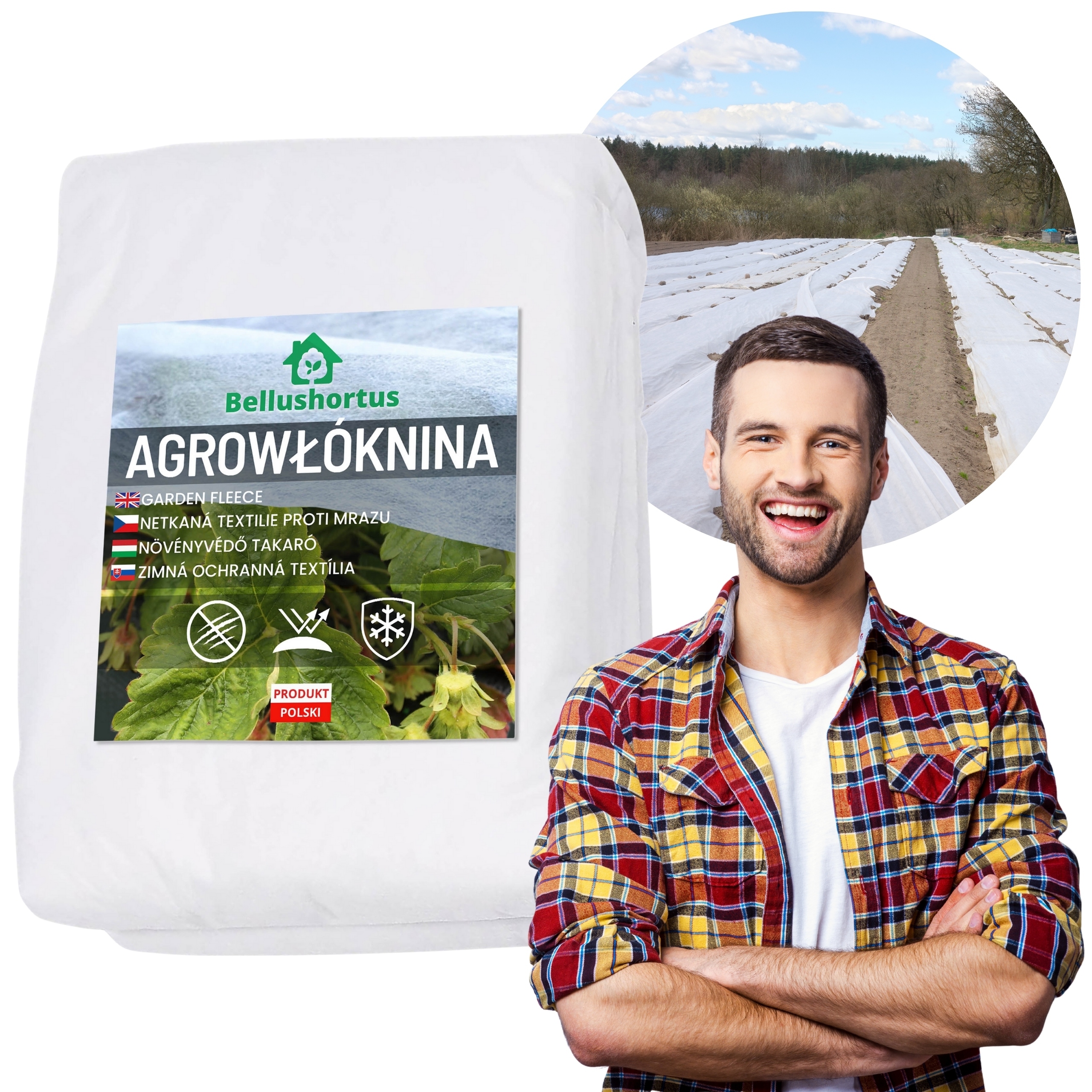 Agrowłóknina Biała Zimowa okryciowa otulina 150g/m2 z Uv 1,6 x 20m