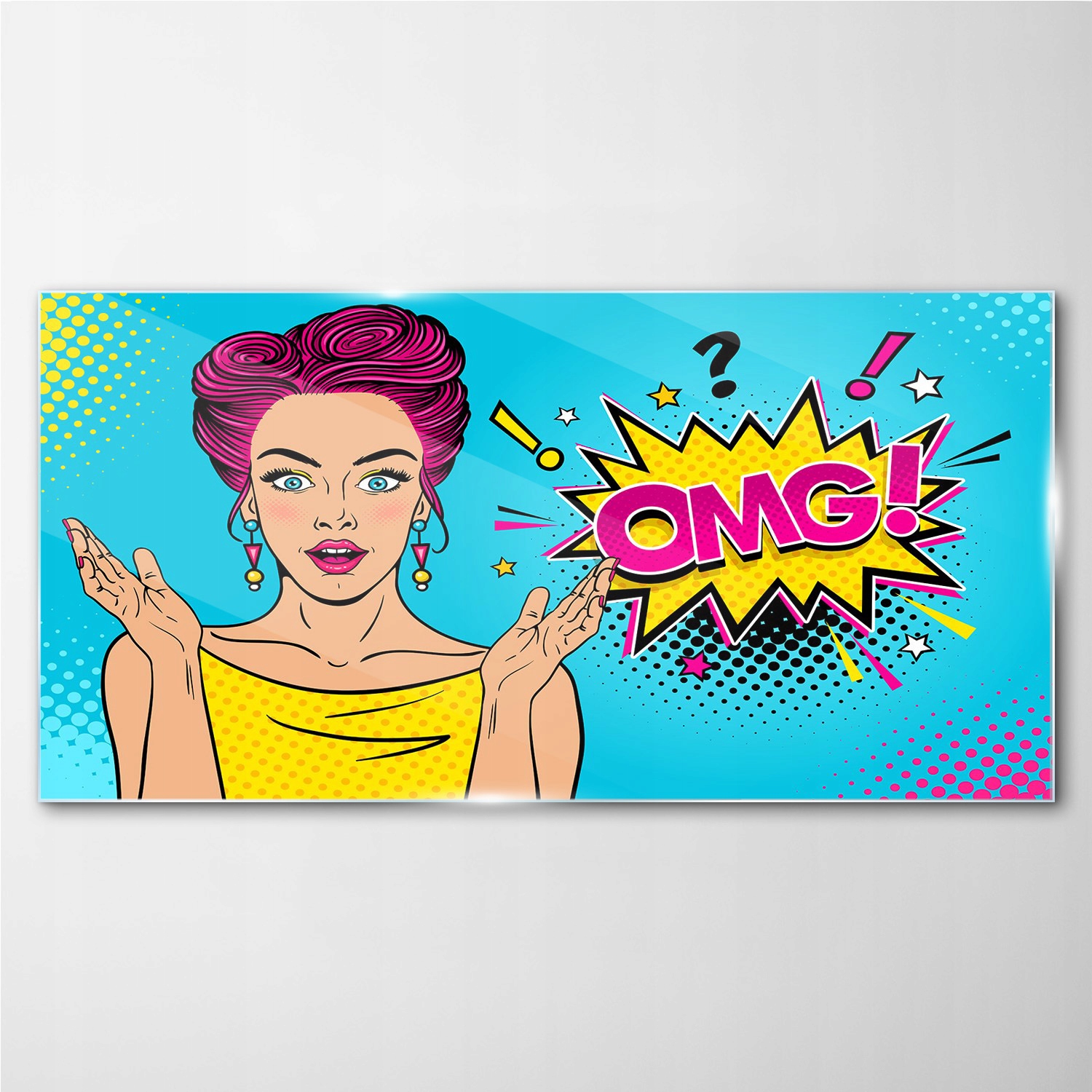 

Obraz szklany z nadrukiem Omg komiks 140x70 cm