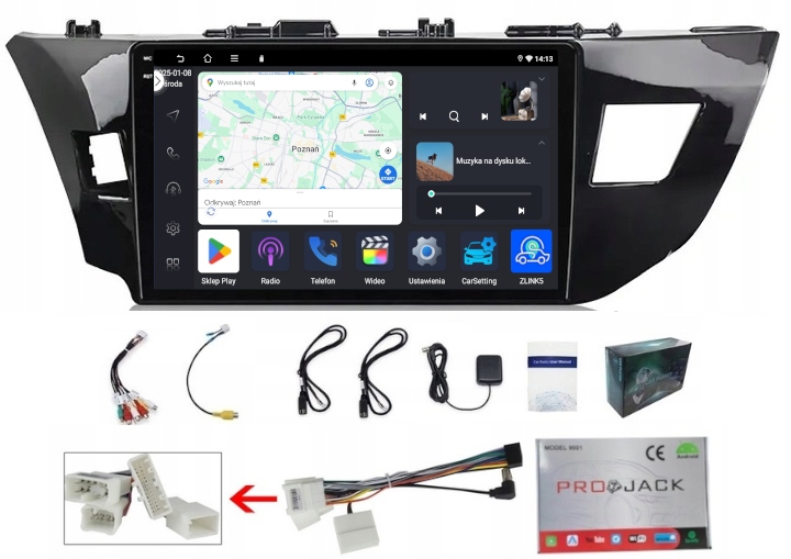 Gps Navigace Pro Android Toyota Auris Corolla 2014-2016 Carplay 4/64GB