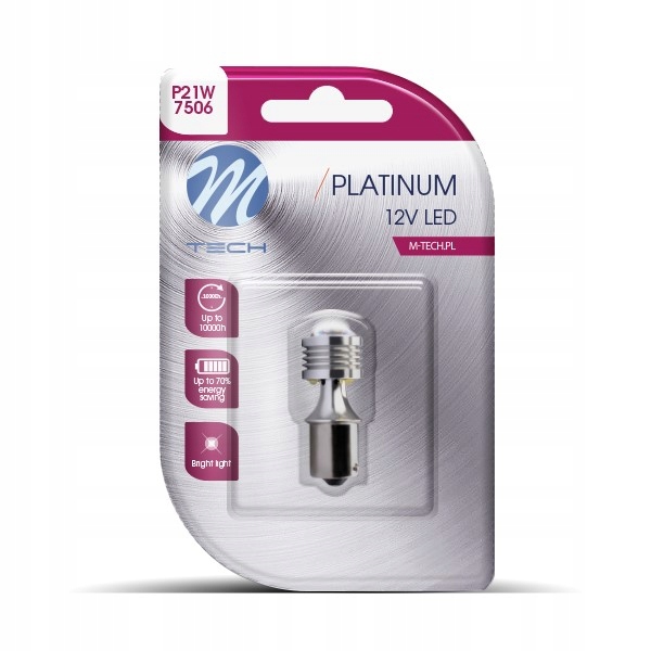 

Dioda żarówka Led P21W BA15s 4xHP Led 12-24V biała