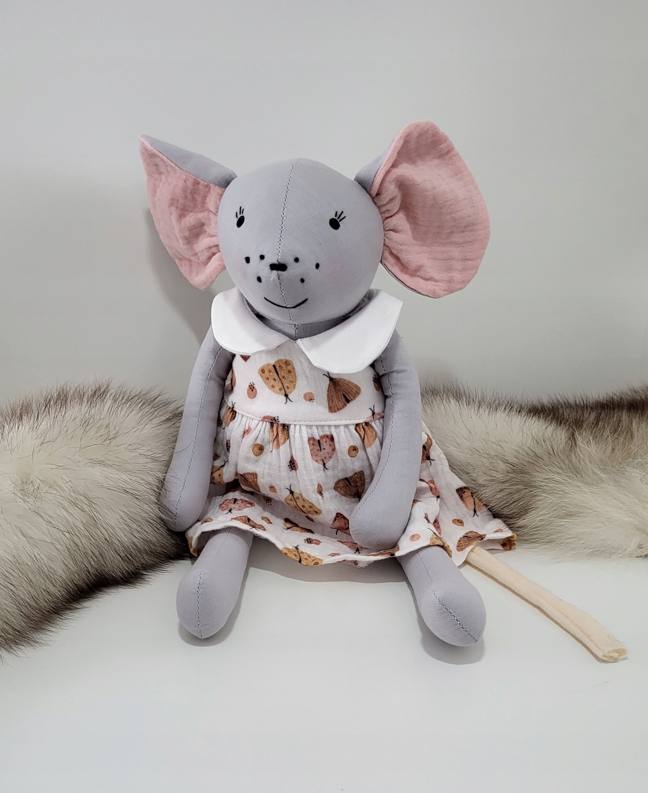 Myška mazlíček ručně šitý