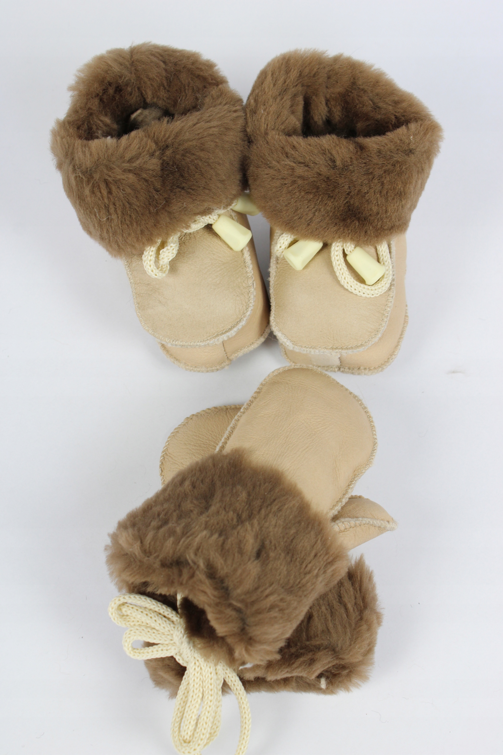 Butki niechodki + rękawiczki SKÓRA NATURALNA