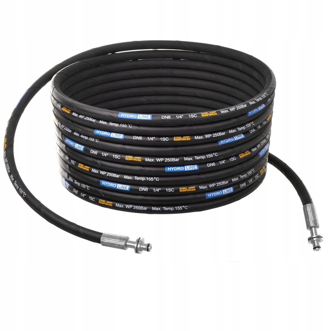 Hadice 20 m DN6 250BAR kabel k myčce Karcher Hd Hds s bubnem 11 mm ložisko