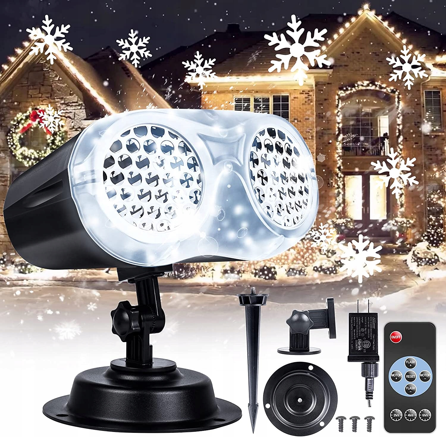 ŚWIĄTECZNY PROJEKTOR LED LASEROWY REFLEKTOR ŚNIEG Marka inna