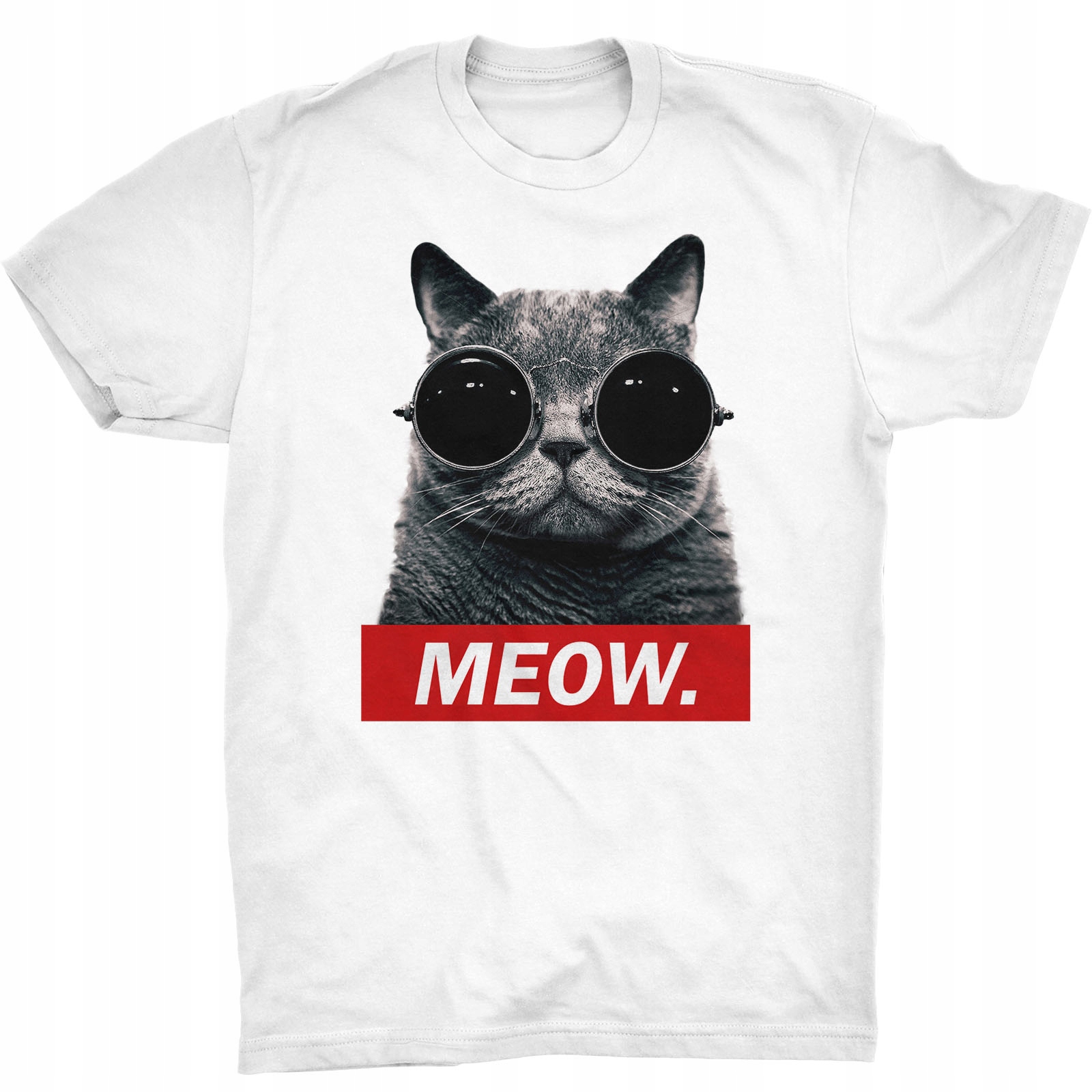 

Kot W Okularach Koszulka Meow Pupil Zwierzęta