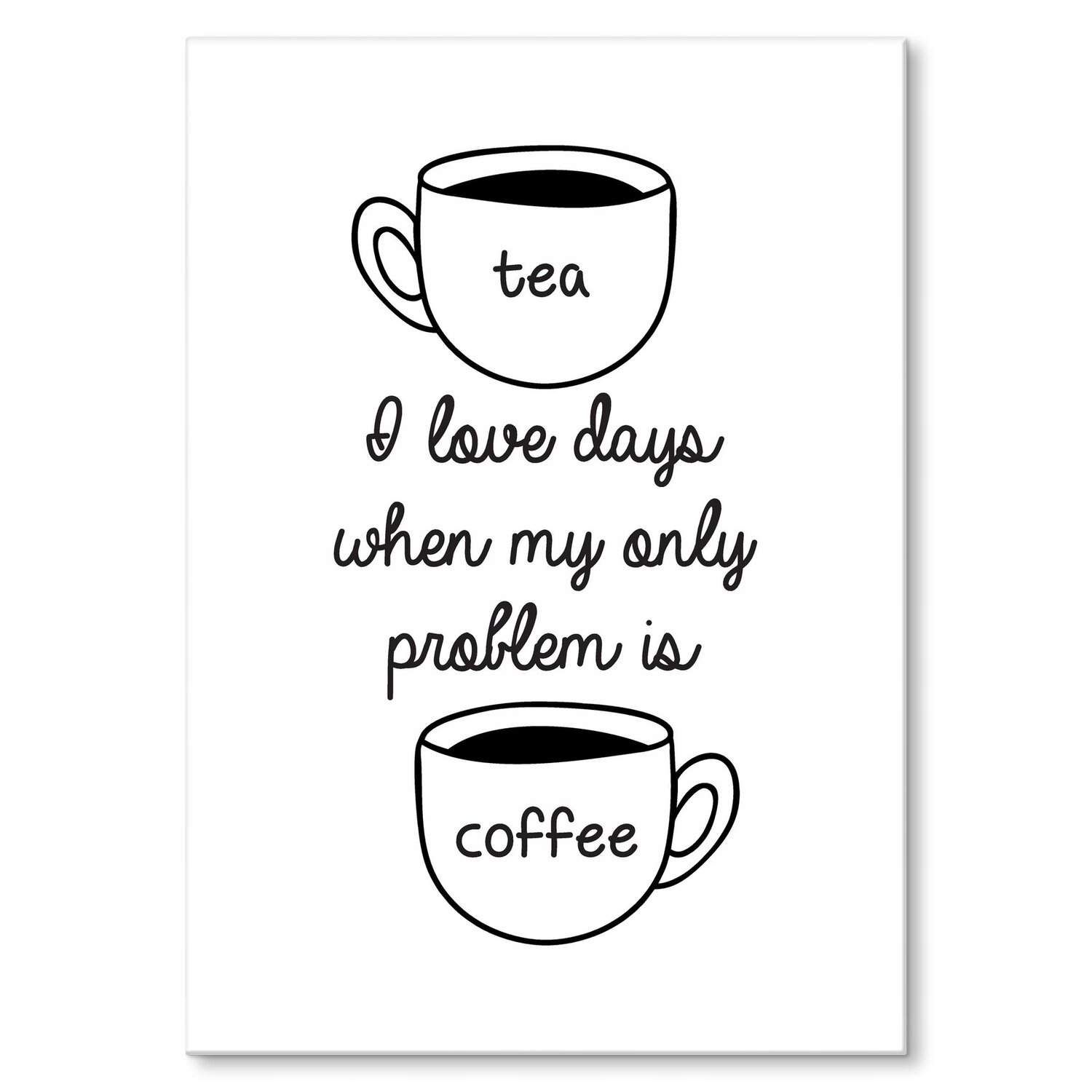 Kovový plakát Tea or coffee Dárek 22 x 31 cm