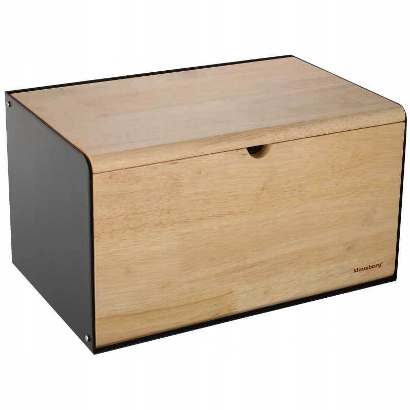 CHLEBAK POJEMNIK PIECZYWO DREWNO PODWÓJNA POKRYWA