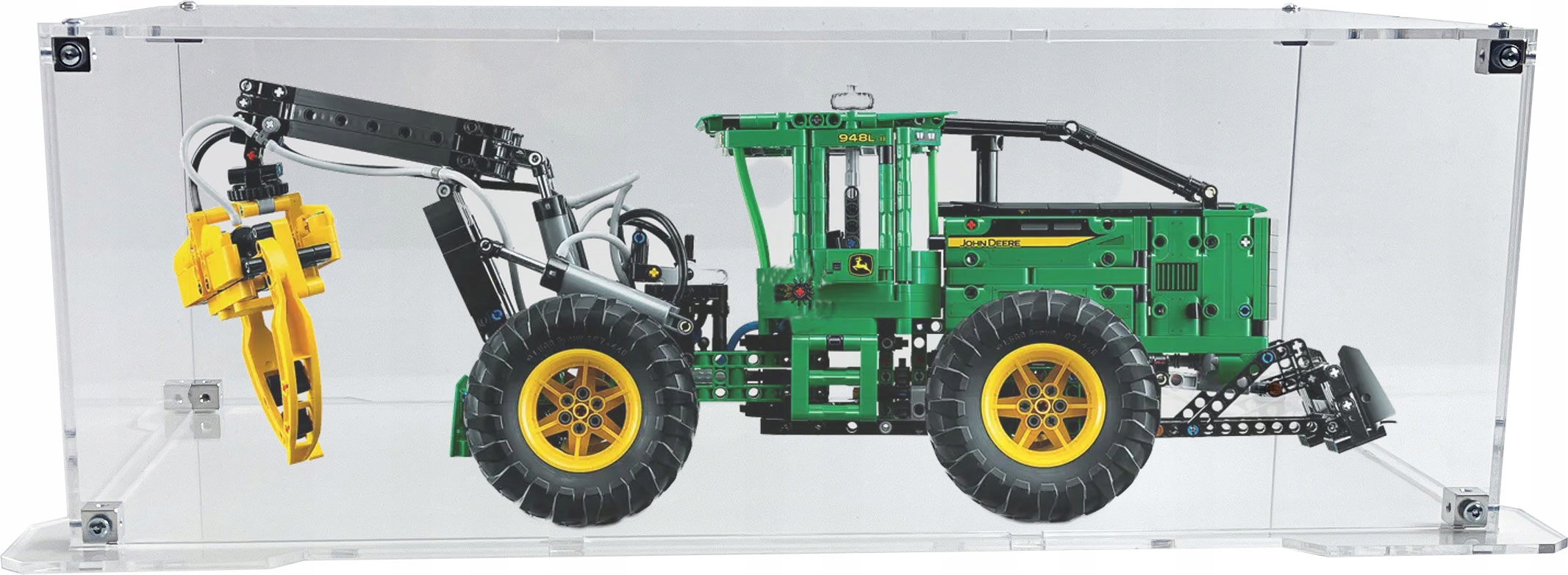 Vitrína s podstavcem Drewlandia pro sadu Lego 42157 Traktor John Deere