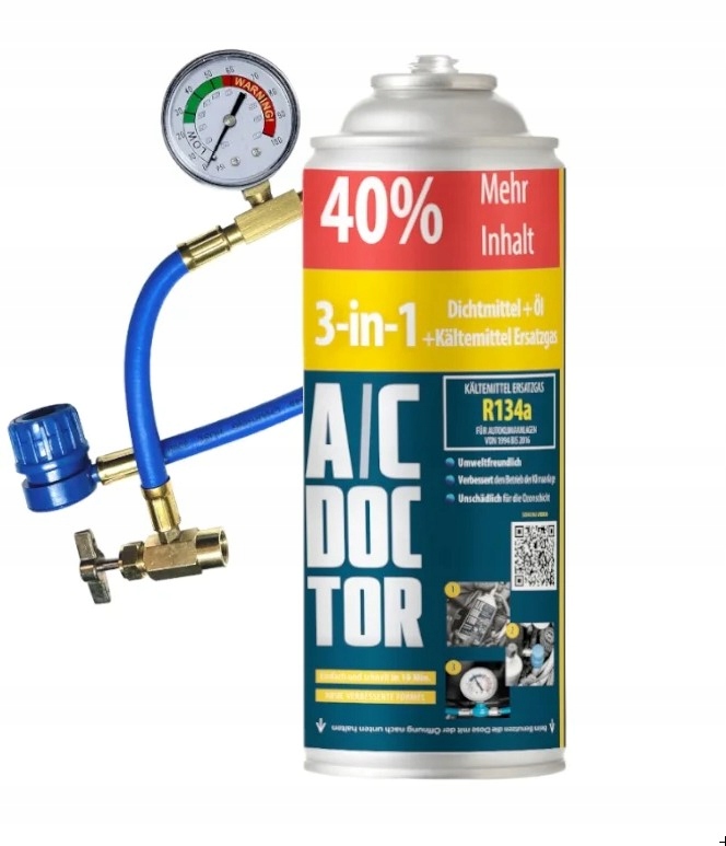 AC Doctor PAK FIX 3w1 Easy R134a Klima Clima FIX Klimatyzacja Twojego Auta Rodzaj czynnika R134A