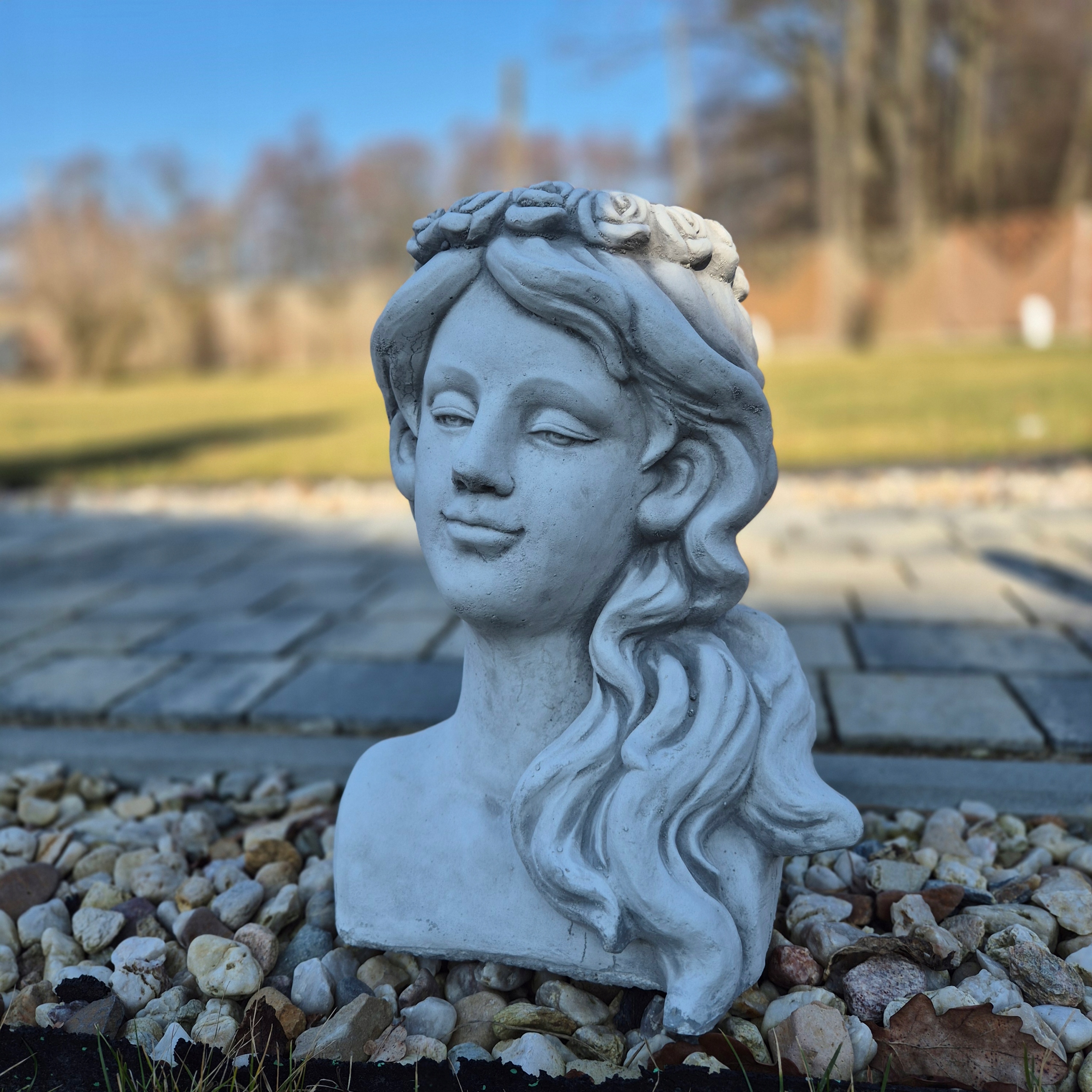 Kvetináč Záhradná socha Panny Betónovej 35 cm, Krásna Dekorácia