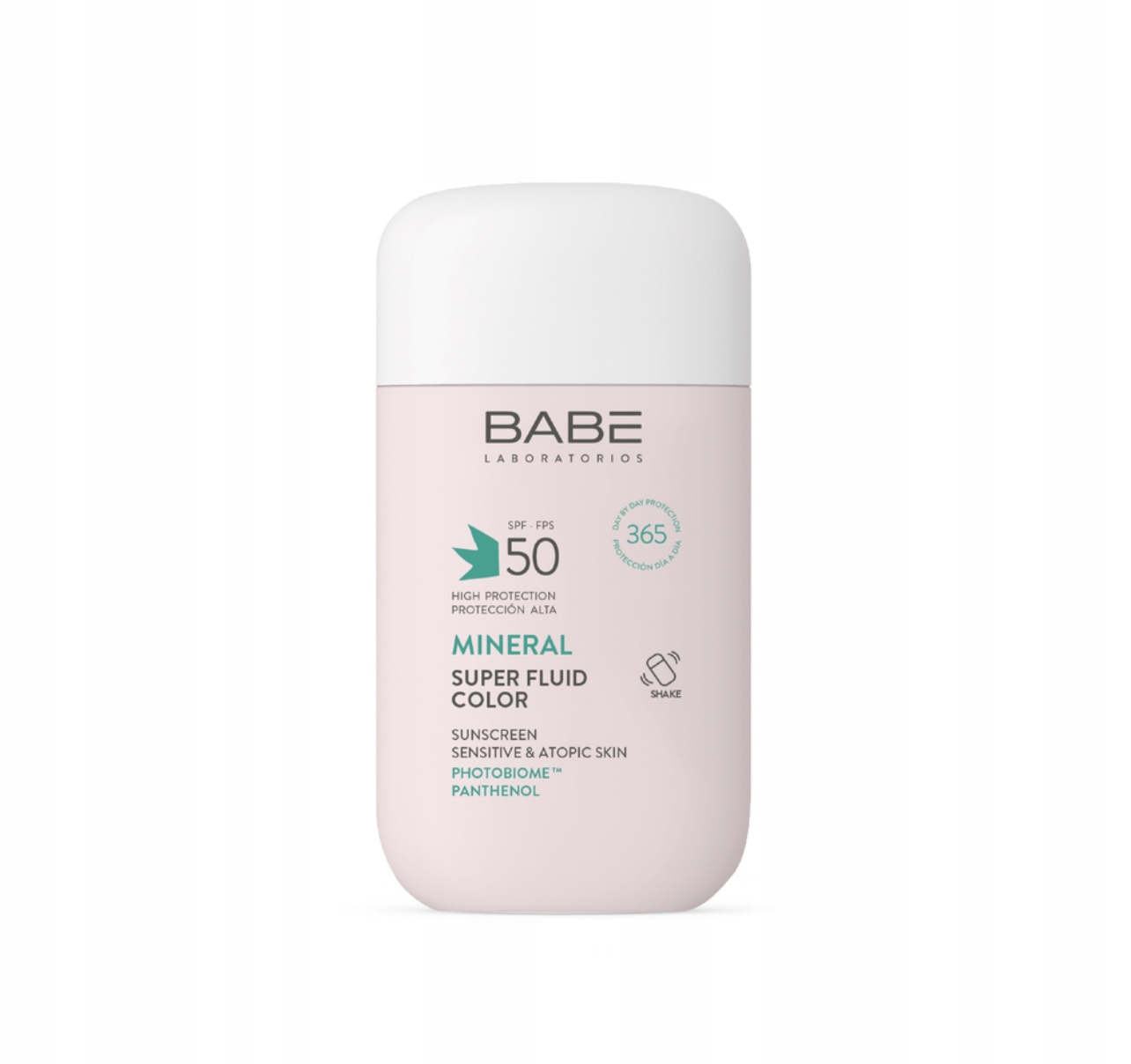 Ochrona przeciwsłoneczna twarzy, fluid mineralny kolor Spf 50