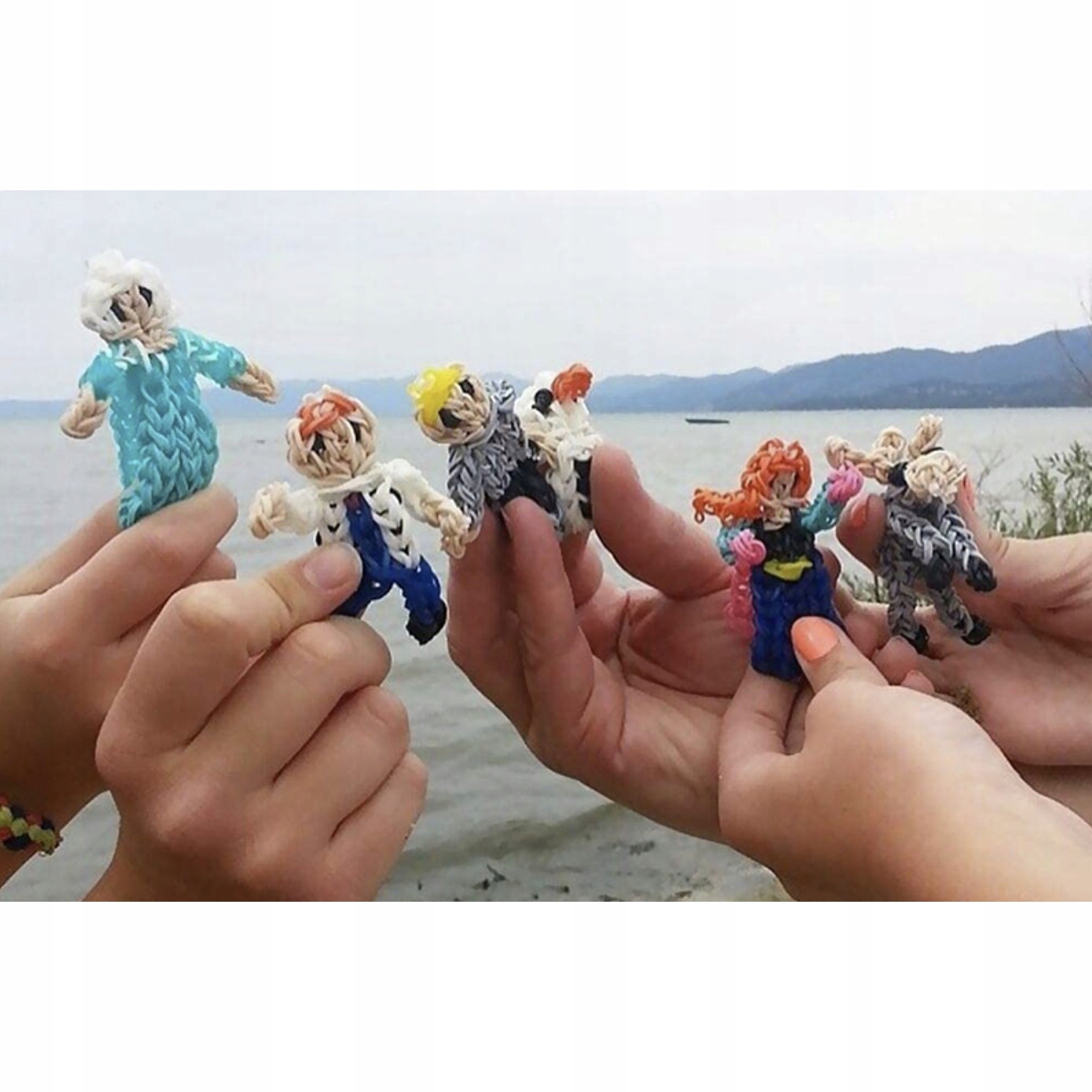 Zestaw Gumki do Robienia Bransoletek Biżuterii DIY 1500 Gum Kreatywny Etui Materiał guma metal plastik inny