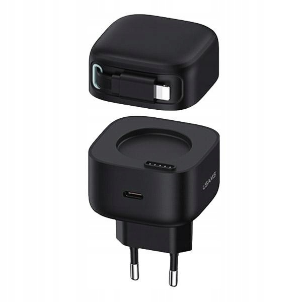 Usams Síťové nabíjení 1xUSB-C kabel Lightning 35W GaN Pd+qc černý CC209TC01