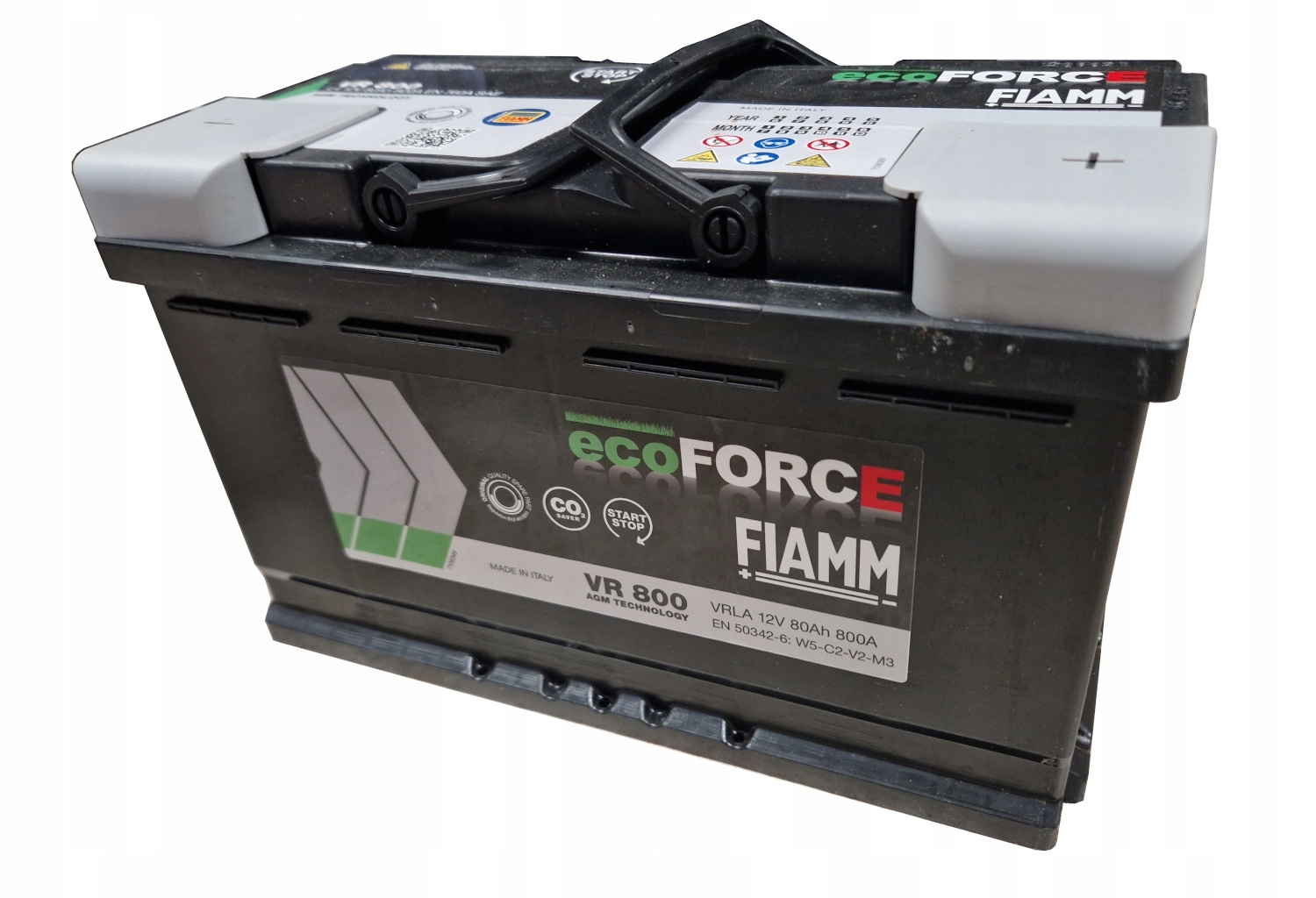 FIAMM ECOFORCE AGM 80Ah 800A START-STOP starter battery