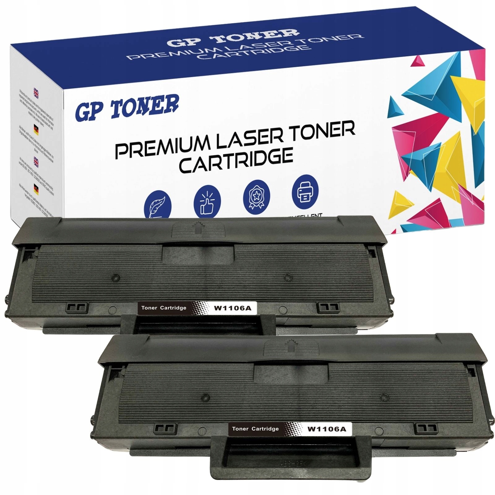 

2x Toner Z Chip 106A Do Hp 107a 107r Mfp 135a 135w