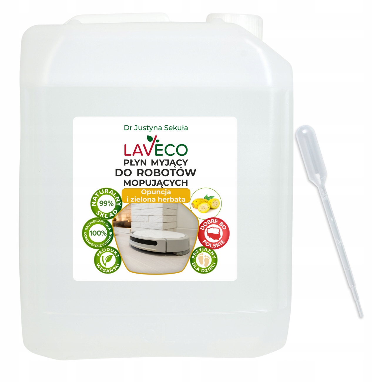 Levně 5 l Kapalina pro mopovací roboty a mycí vysavače na podlahy Laveco
