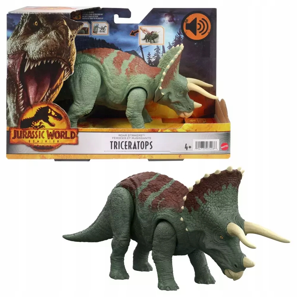

Jurassic World Dominion Dinozaur Triceratops Dźwię