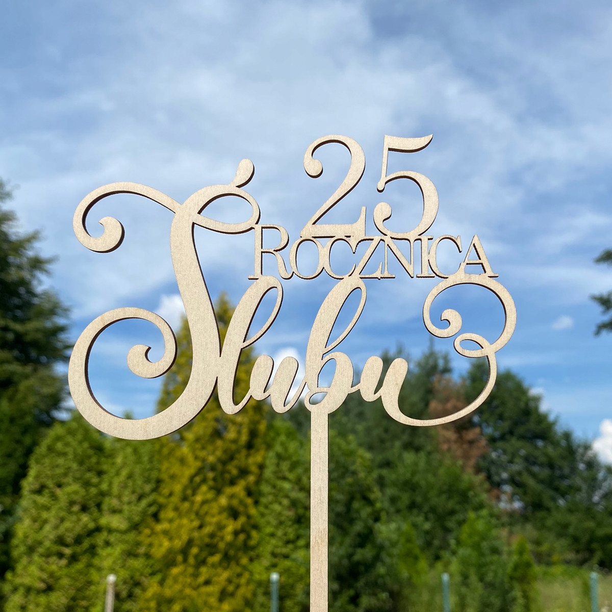 TOPPER NA TORT NAPIS ROCZNICA ŚLUBU LICZBA ZŁOTA Rodzaj ozdoby waflowe