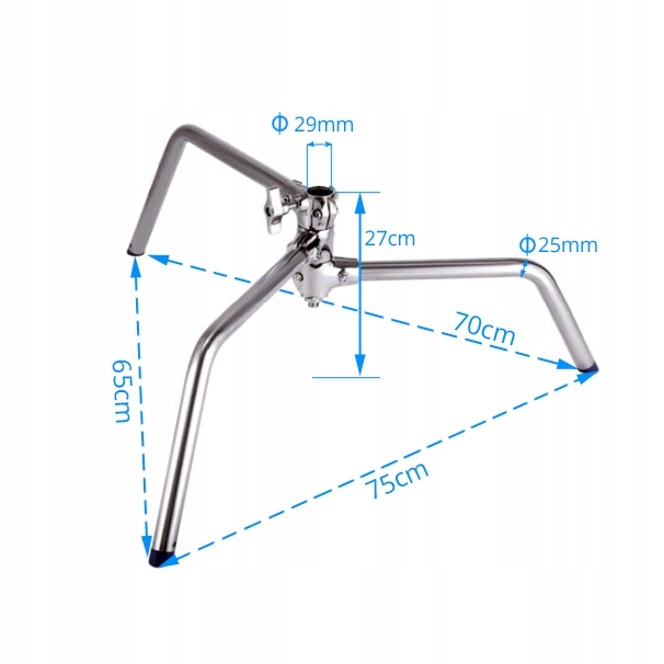 SOLIDNY METALOWY TRÓJNÓG C-STAND SAME NOGI BAZA DO KOLUMNY O ŚREDNICY 29mm Kod producenta IROCSTD