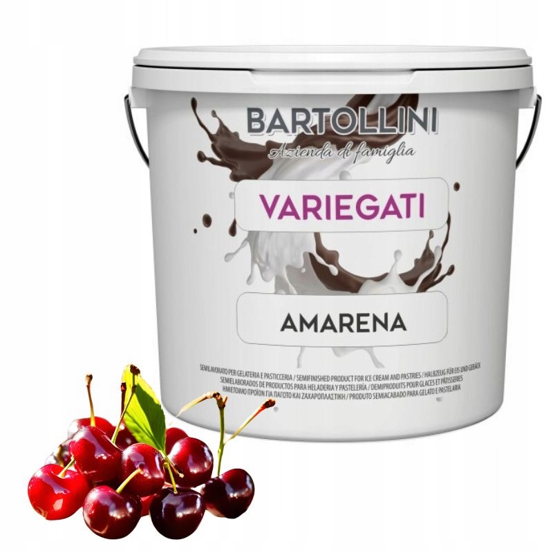 Levně Pasta na výrobu zmrzliny a dezertů z krémů Bartollini Variegato 3 kg Višeň