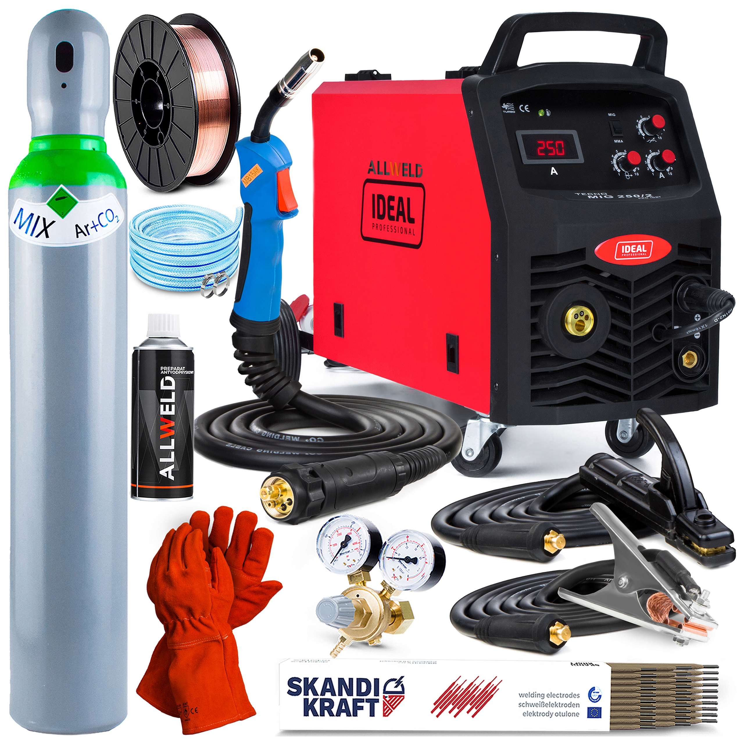 Invertorová Svářečka Ideal Mig 250/2 Pro Igbt Mma Alu 230V 400V