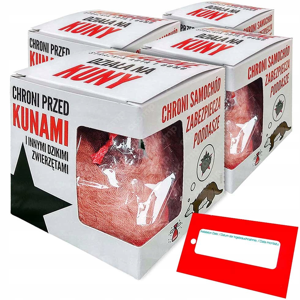 

Kunagone do auta, odstraszacz kun i gryzoni 4 szt