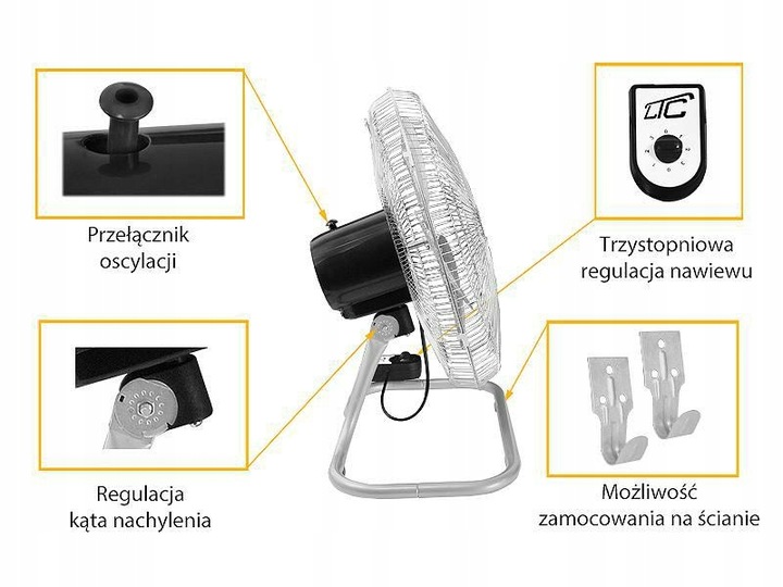 WENTYLATOR 3 W 1 CICHY UNIWERSALNY CHROM ELEGANCKI BIURO MIESZKANIE Załączone wyposażenie brak