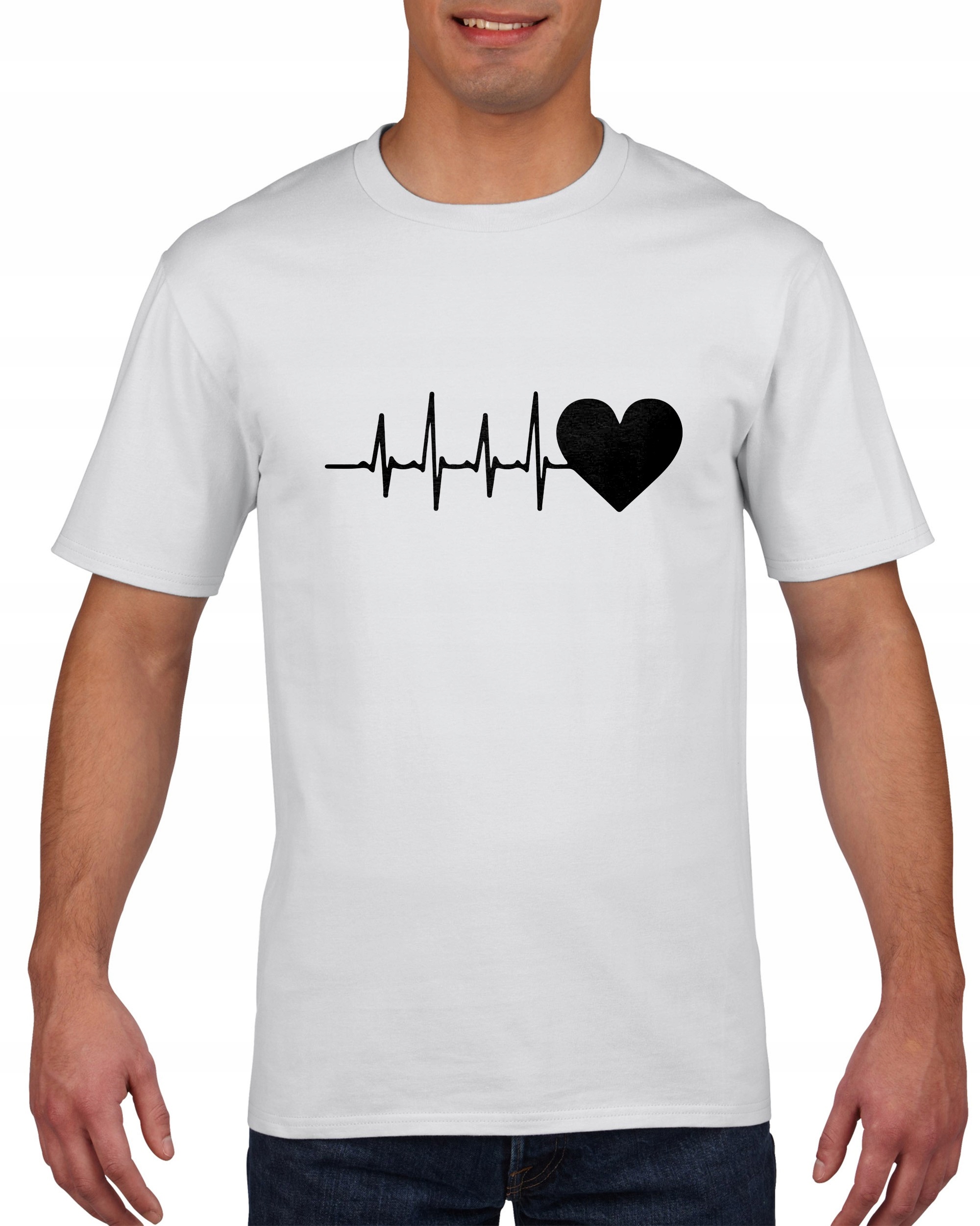 

Koszulka męska Linia życia Ekg serce L