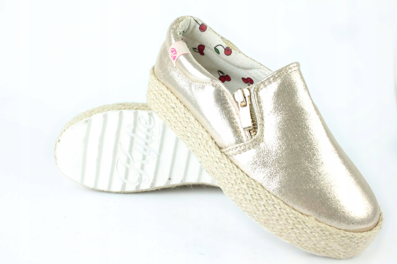 K1645008 DZIEWCZĘCE BUTY SLIP ON SREBRNE r.30