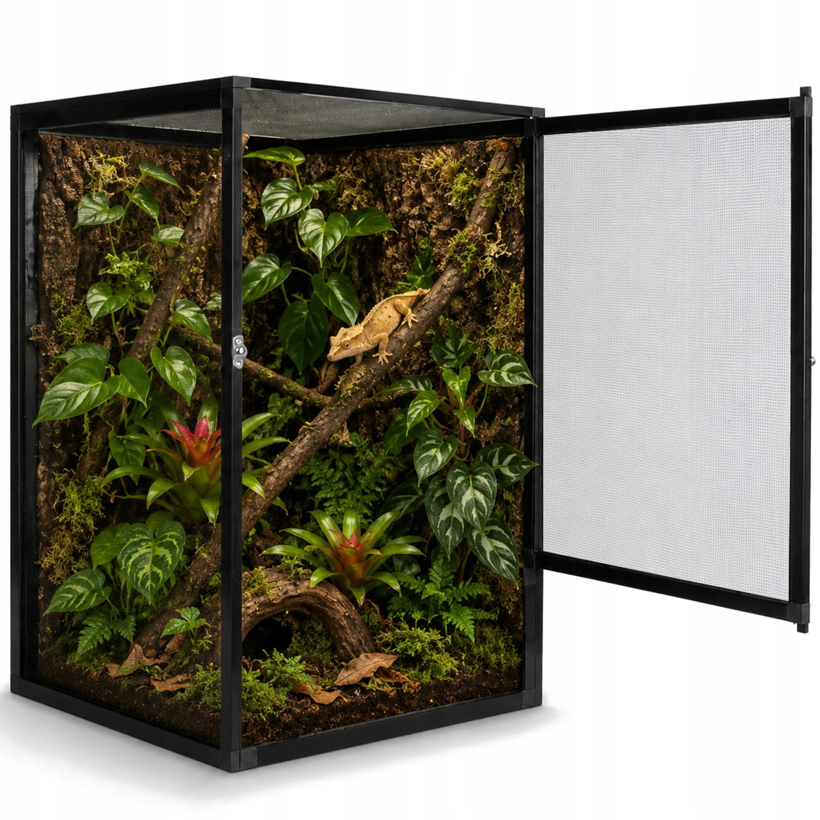Terrarium Nadrzewne 42X42X66 CM Aluminiowe Dla Gekonów I Kameleonów
