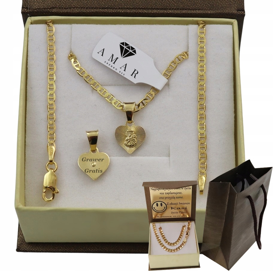 Dámský Řetízek Gucci z plného zlata s medailí Ryzost 925 585 Gravírování Bonus