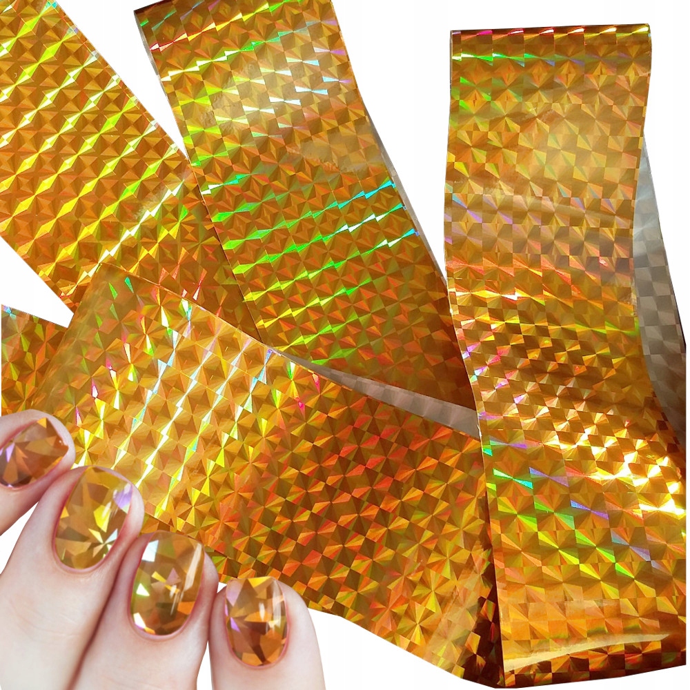 

Folia Transferowa Złota Holo Gold Geometryczna