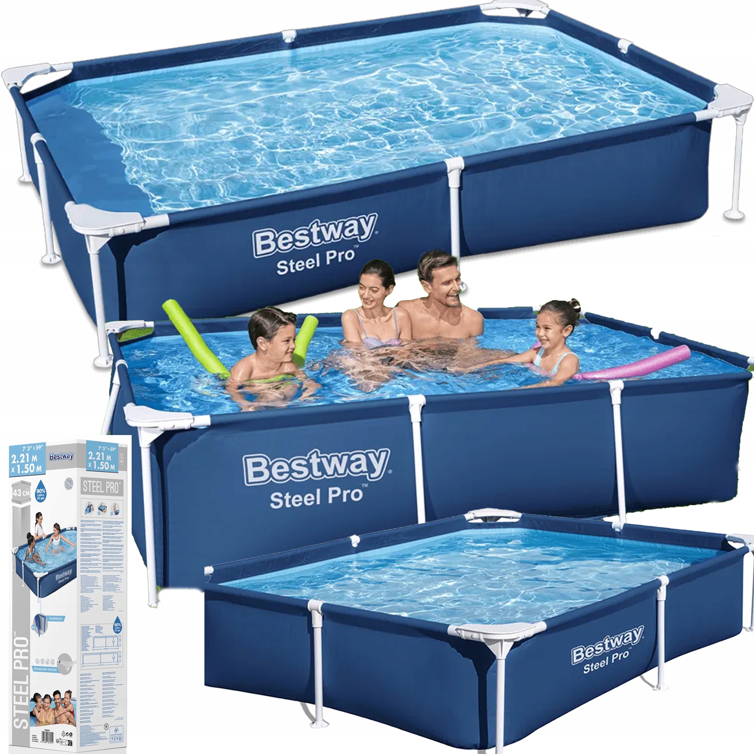 Záhradný bazén s rámom Steel Pro, 259 x 170 cm Bestway 56403